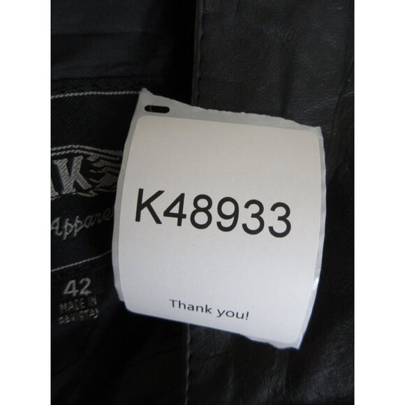 Unik Vest 42 Genuine Leather Jacket Motorcycle Western Snap Front * - Picture 11 of 11